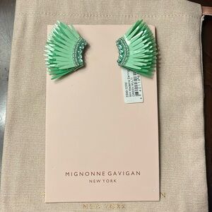 Mignonne Gavigan Green Mini Madeline Earrings NWT